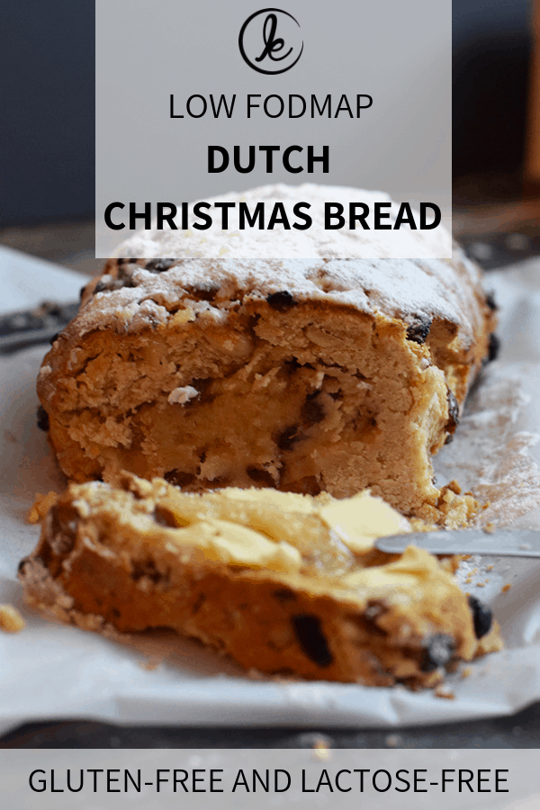 Gluten-free Dutch Christmas Bread (low FODMAP and lactose-free)
